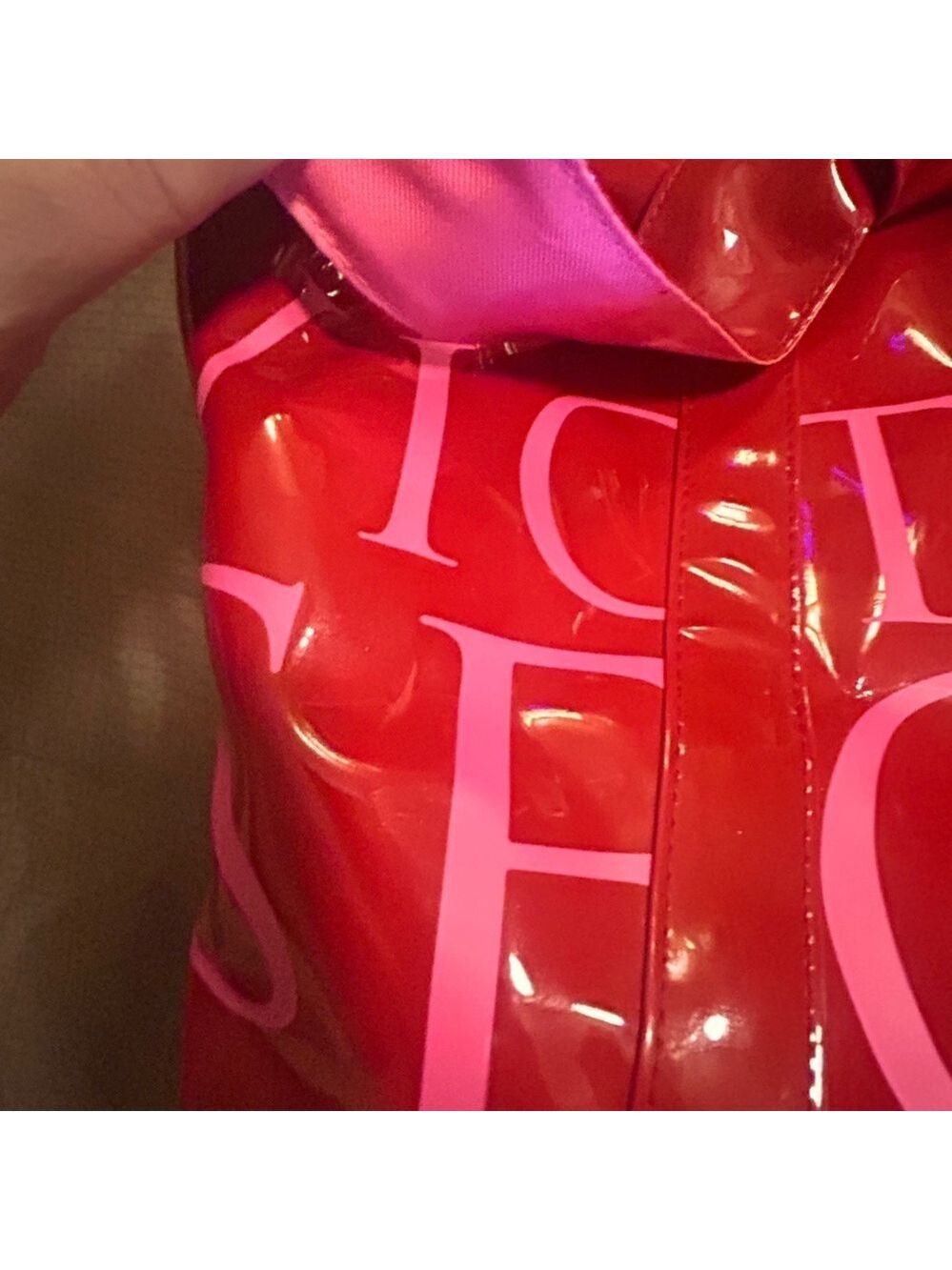 Victoria secret tote bag patent bag - Picture 7 of 11